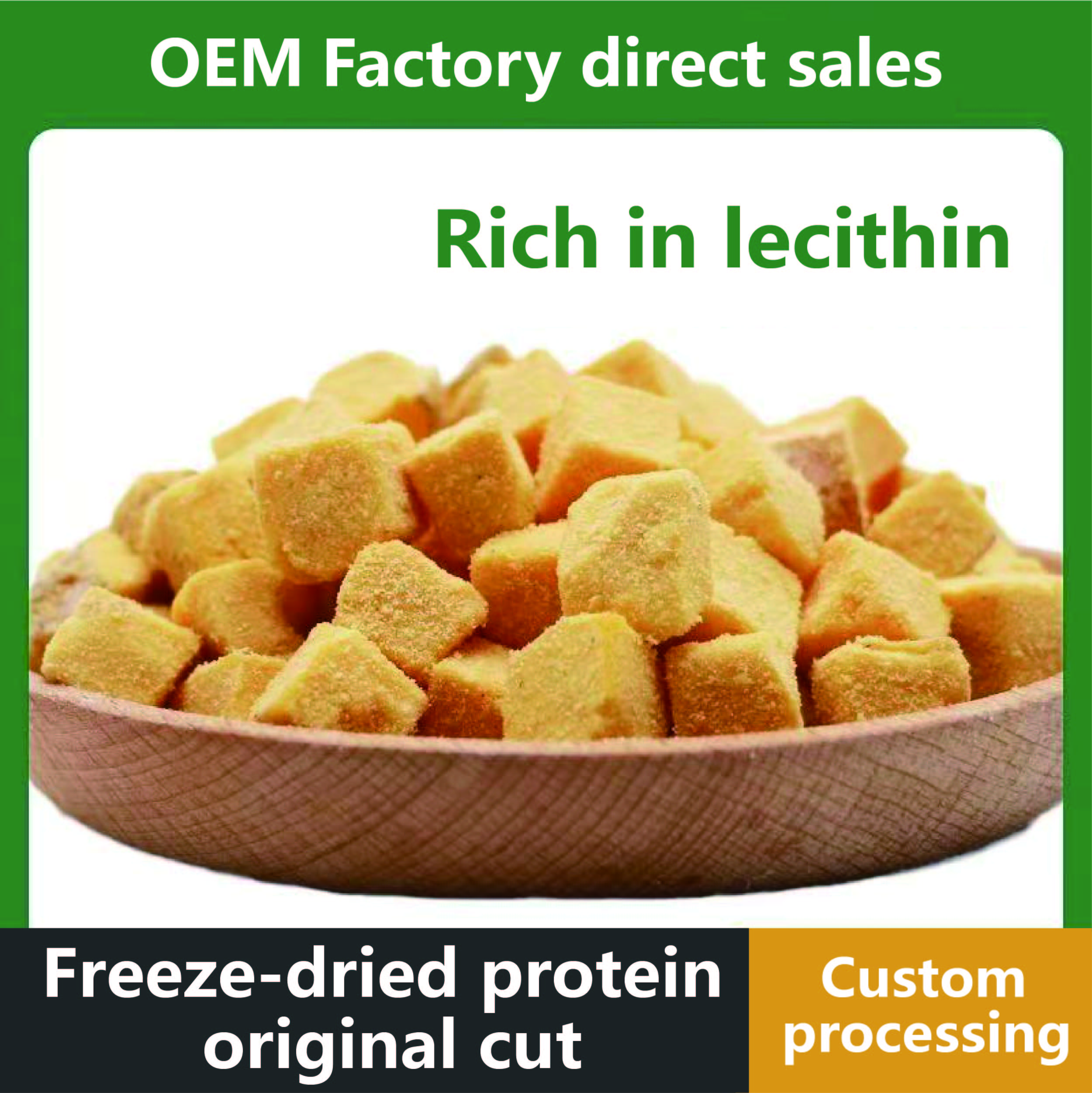 Original cut freeze-dried egg yolk lecithin cat snack pet food freeze-dried egg yolk granule cat snack freeze-dried original cut