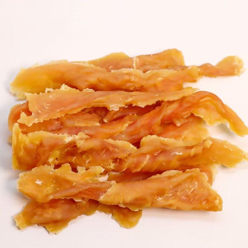 Original source of pet food dog snacks pure chicken and duck jerky hand twisted silk 400g wholesale dog snacks.